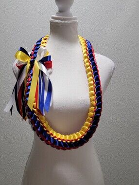 Filipino Flag Colors Inspired Graduation Lei